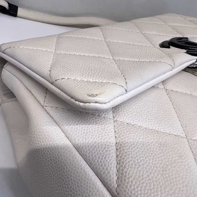 Chanel • 21c 黑白熊貓荔枝牛皮鏈條包 So Black-15