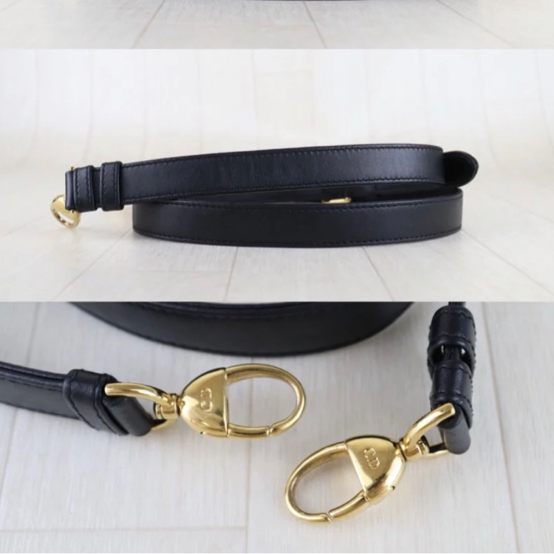 「JL精品代購」9新 Dior lady Dior 羊皮 黑金五格戴妃肩背手提包-13