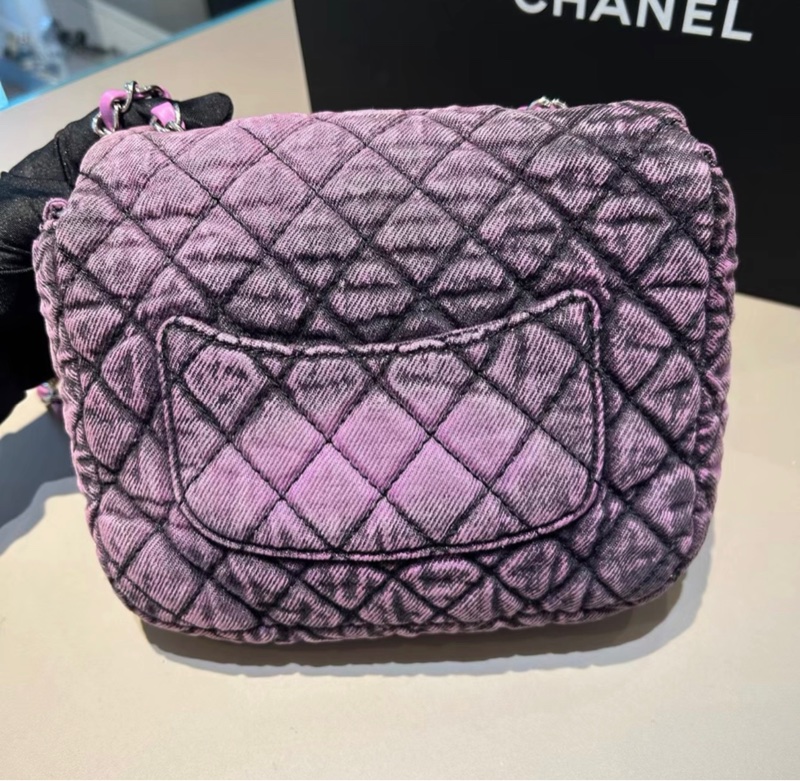 chanel 限定水洗紫色單寧方胖子，夏天背非常好看，比常規方胖子大一點-5