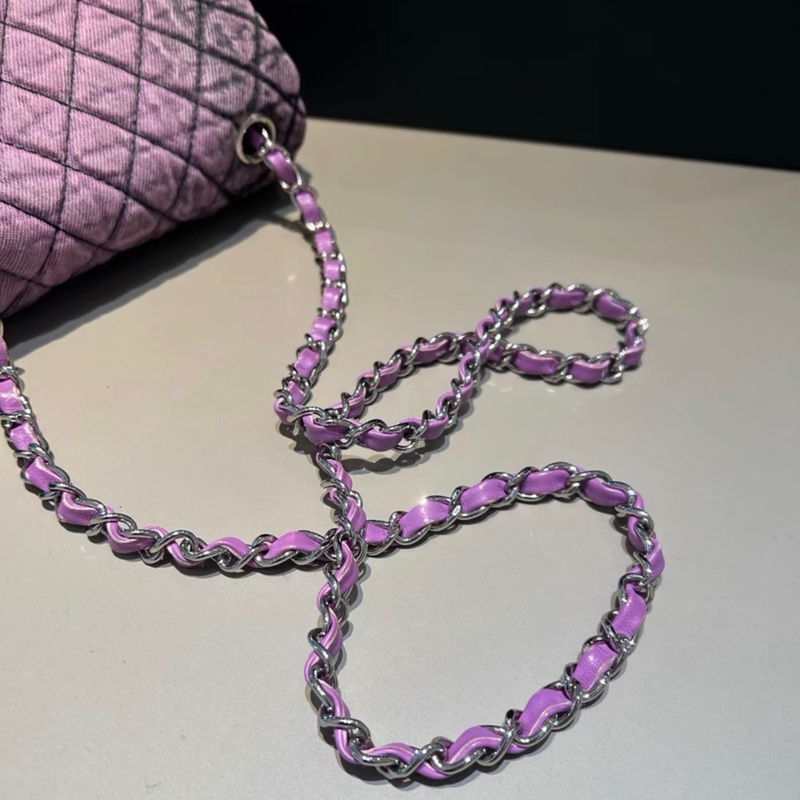 chanel 限定水洗紫色單寧方胖子，夏天背非常好看，比常規方胖子大一點-6