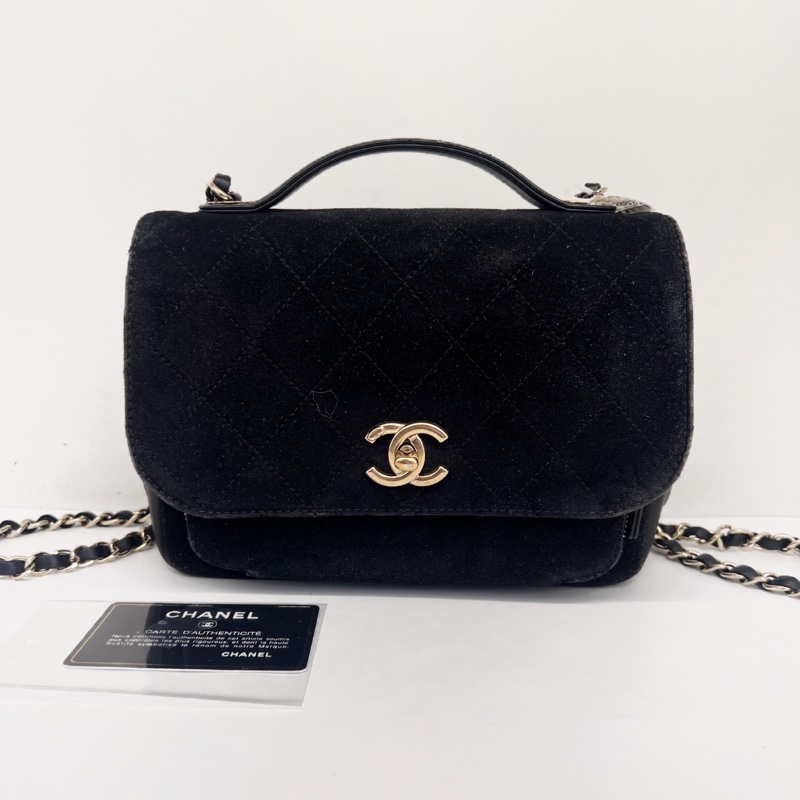 Chanel • 稀有黑金絲絨郵差包 有卡 全網唯一☝🏻-1