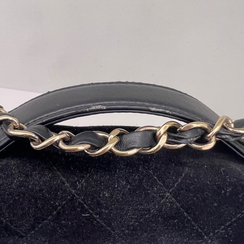 Chanel • 稀有黑金絲絨郵差包 有卡 全網唯一☝🏻-9