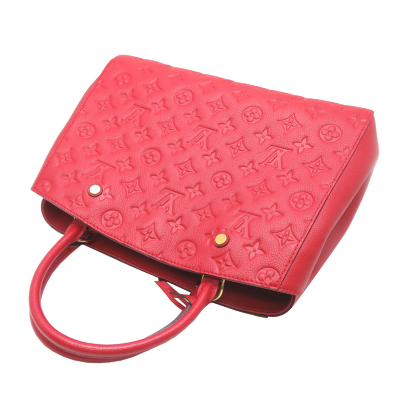 路易威登 Montaigne MM 女士手提包 M41194(已停產)Monogram Empreinte 紅色-3