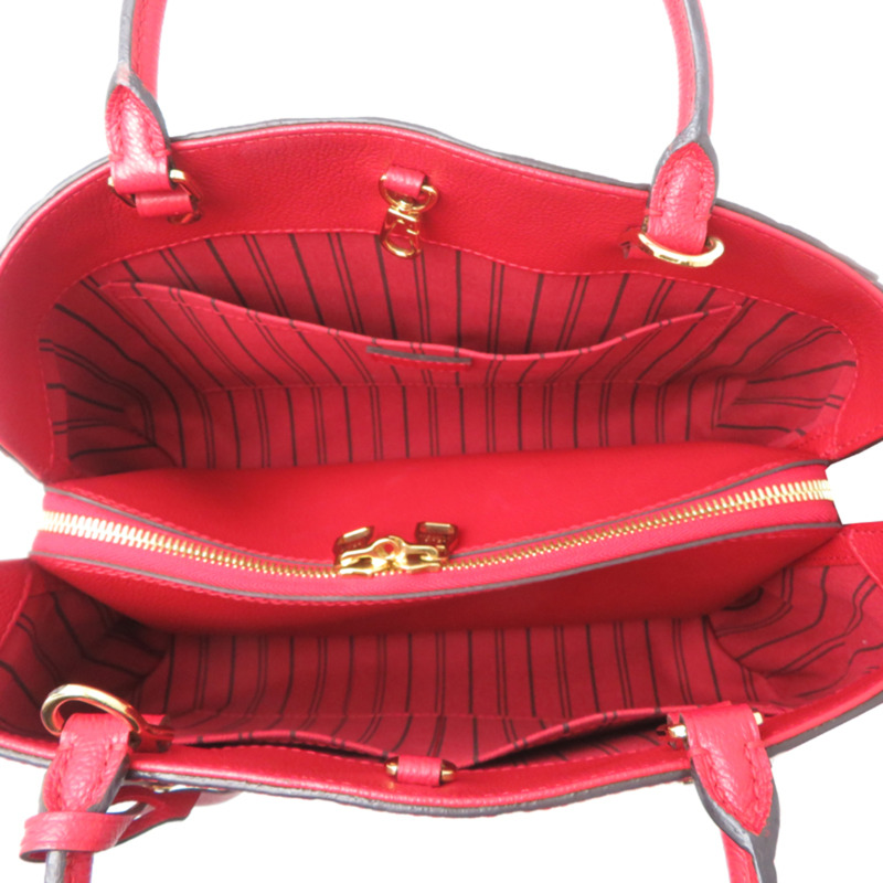 路易威登 Montaigne MM 女士手提包 M41194(已停產)Monogram Empreinte 紅色-5