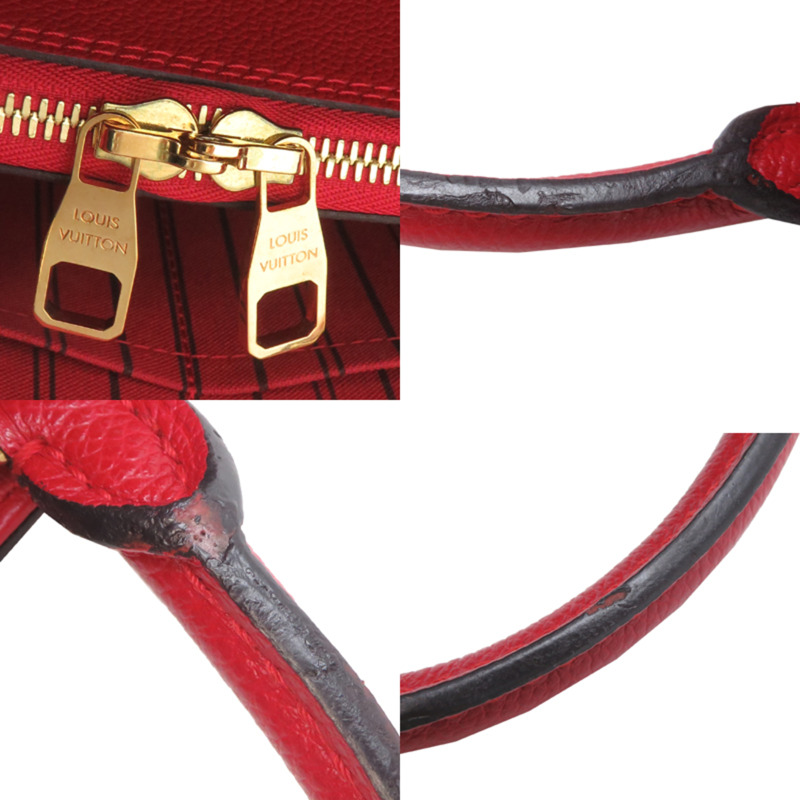 路易威登 Montaigne MM 女士手提包 M41194(已停產)Monogram Empreinte 紅色-9
