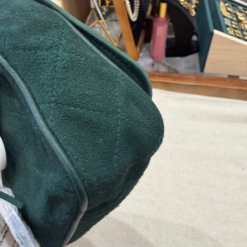 Chanel • 高稀琉璃釦祖母綠麂皮流蘇鏈條包 全網唯一☝🏻-10