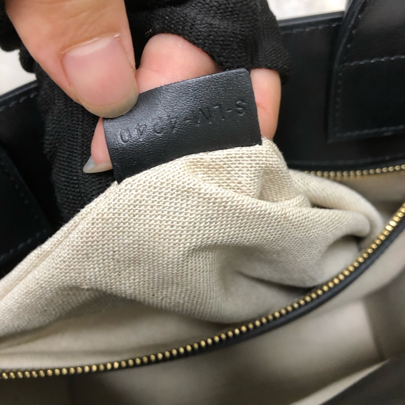 Celine 賽琳Triomphe 凱旋門刺繡布面拼皮tote 20年-7