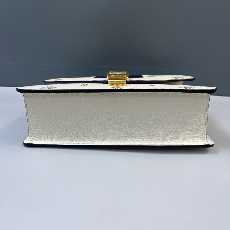 Gucci古馳白色sylive塞爾維亞單肩包-4