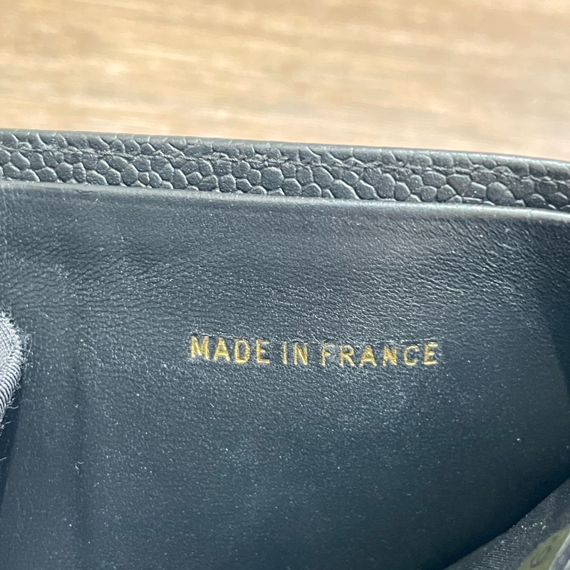 Chanel • 經典大Logo荔枝牛皮對折短夾 男款 全配有盒-21