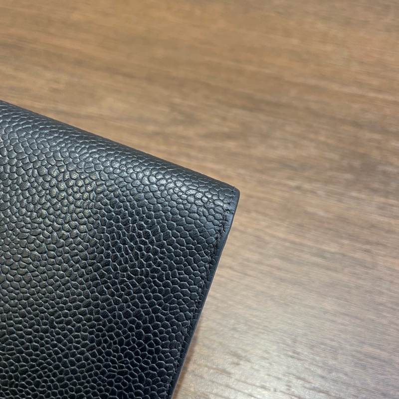 Chanel • 經典大Logo荔枝牛皮對折短夾 男款 全配有盒-24