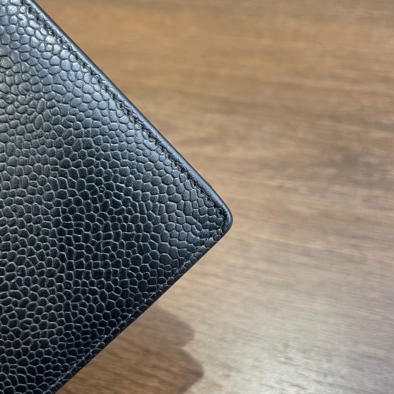 Chanel • 經典大Logo荔枝牛皮對折短夾 男款 全配有盒-25