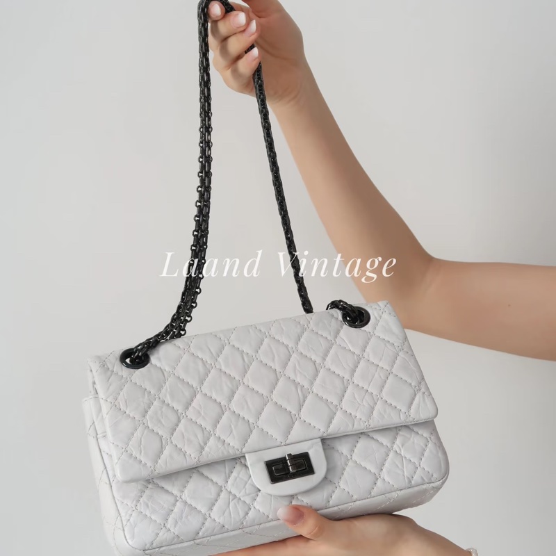 Chanel • 經典熊貓牛皮2.55 So Black 中號-0