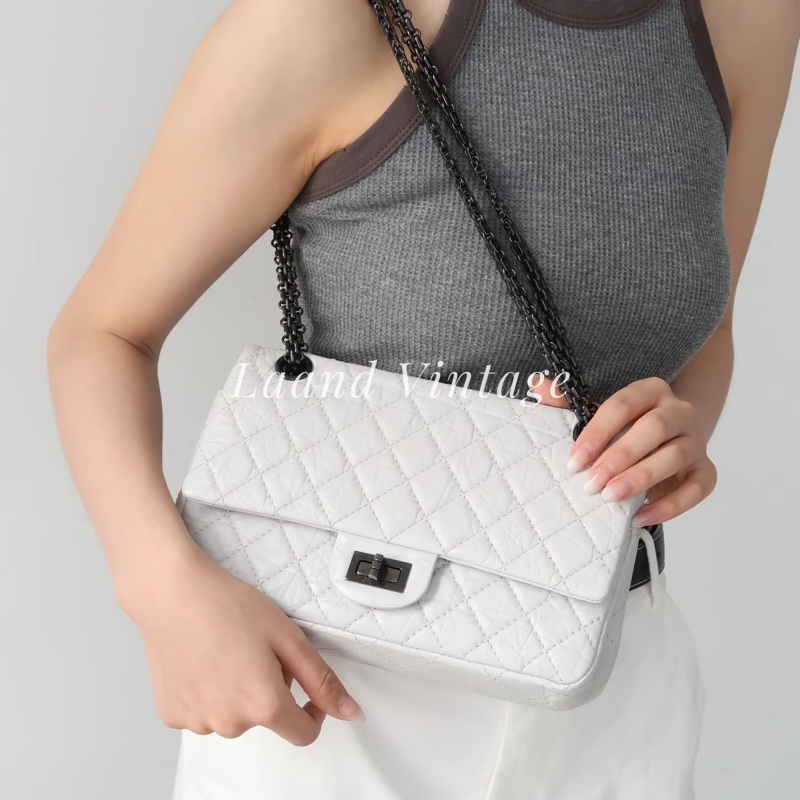 Chanel • 經典熊貓牛皮2.55 So Black 中號-2