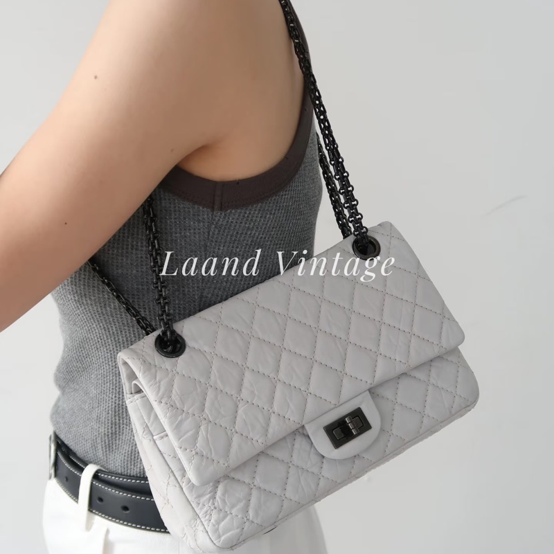 Chanel • 經典熊貓牛皮2.55 So Black 中號-3