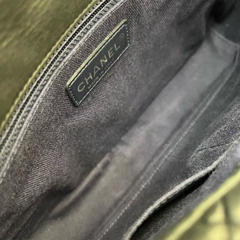 Chanel • 黑銀泡芙牛皮Cf 機場包-6