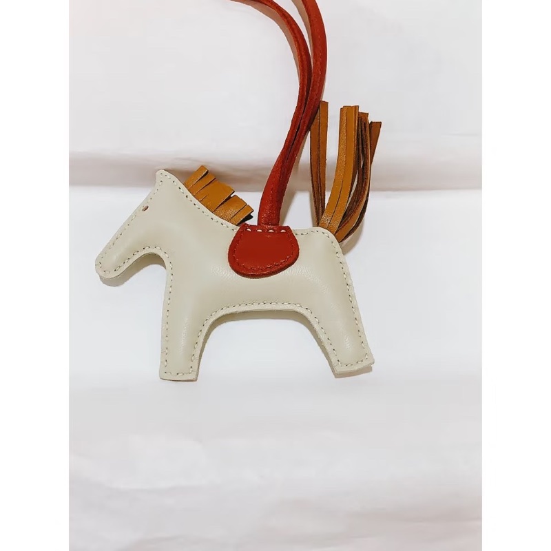 未使用品Hermes Rodeo 小馬 羊毛白-2