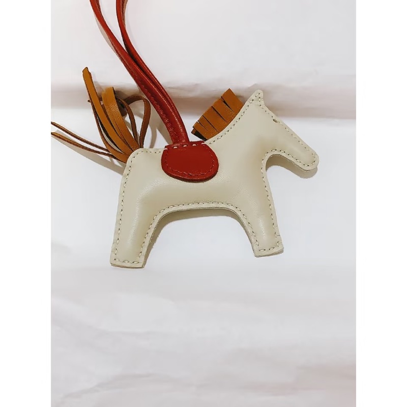 未使用品Hermes Rodeo 小馬 羊毛白-3