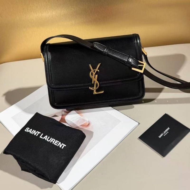 YSL 黑金 豆腐包box 牛皮 中號23*16*6cm  95新 配件塵袋-1