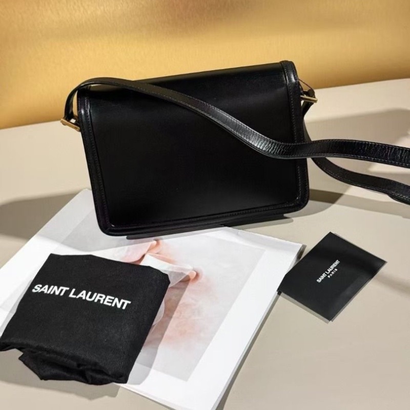 YSL 黑金 豆腐包box 牛皮 中號23*16*6cm  95新 配件塵袋-2