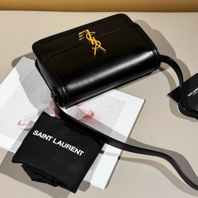 YSL 黑金 豆腐包box 牛皮 中號23*16*6cm  95新 配件塵袋-5