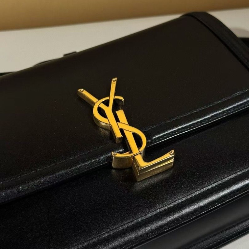 YSL 黑金 豆腐包box 牛皮 中號23*16*6cm  95新 配件塵袋-6