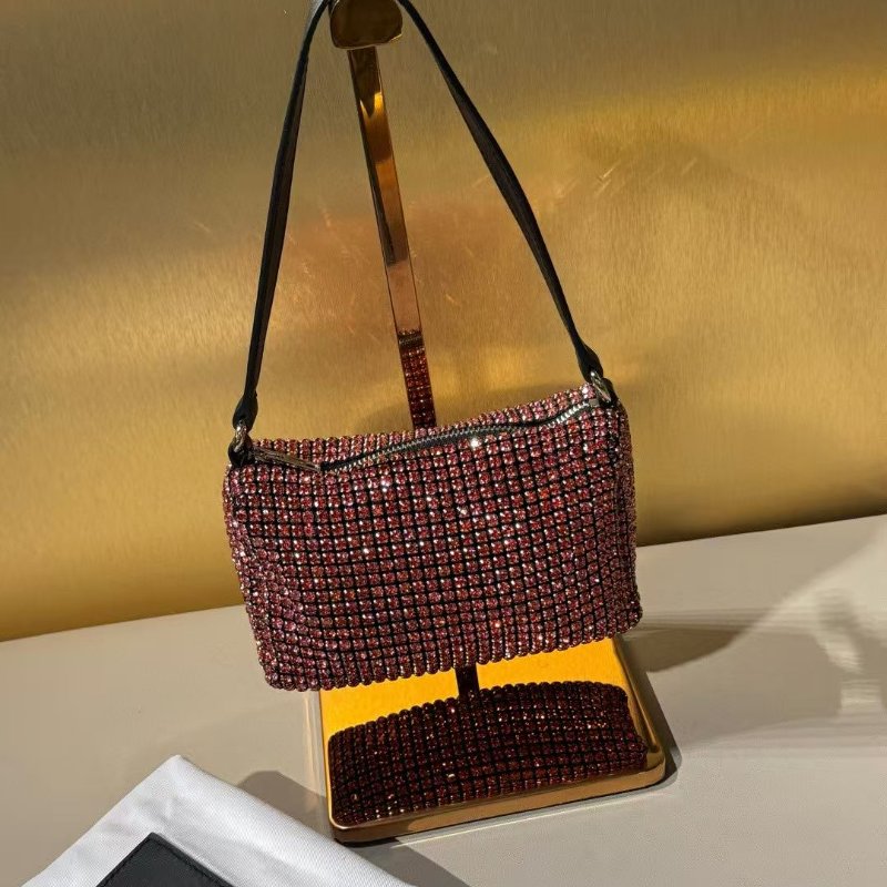 Alexander Wang  粉鑽 手提腋下包 18*10cm 99新配件塵袋-1
