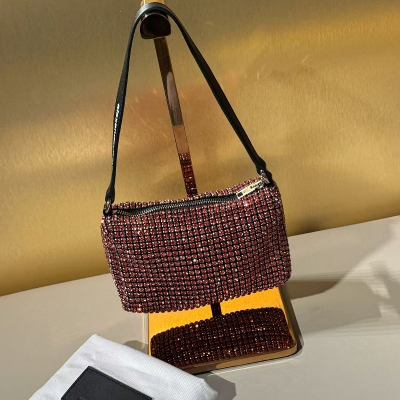 Alexander Wang  粉鑽 手提腋下包 18*10cm 99新配件塵袋-2