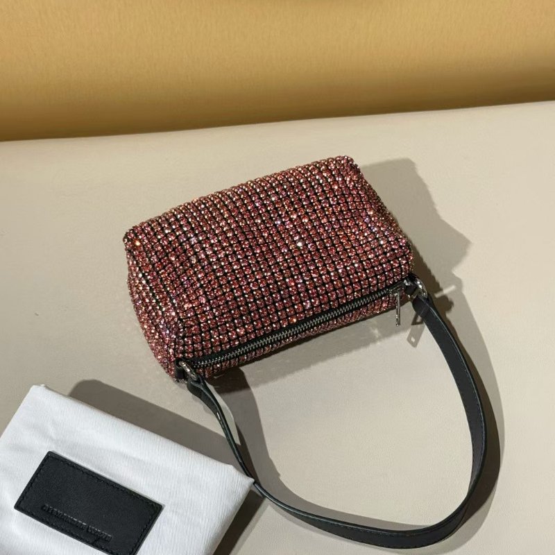 Alexander Wang  粉鑽 手提腋下包 18*10cm 99新配件塵袋-3