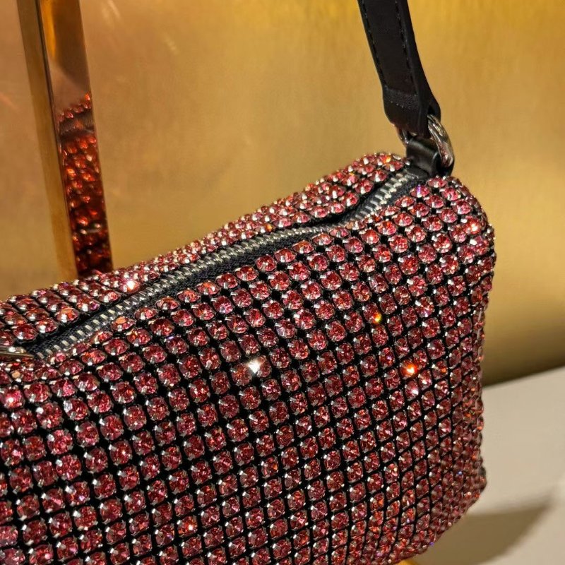 Alexander Wang  粉鑽 手提腋下包 18*10cm 99新配件塵袋-4