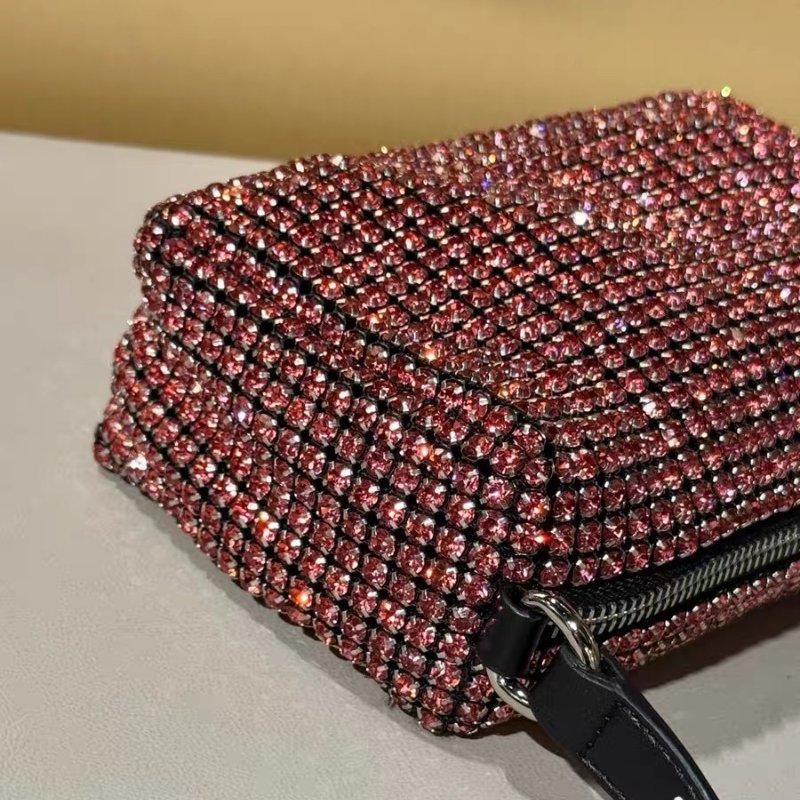 Alexander Wang  粉鑽 手提腋下包 18*10cm 99新配件塵袋-7