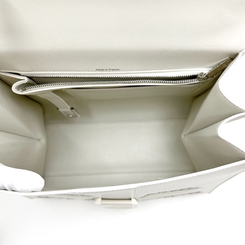 DELVAUX brilliant限量簽名款白色手提肩背斜背包28*25*16  95新 配件塵袋包撐購證卡冊鏡子保卡-3