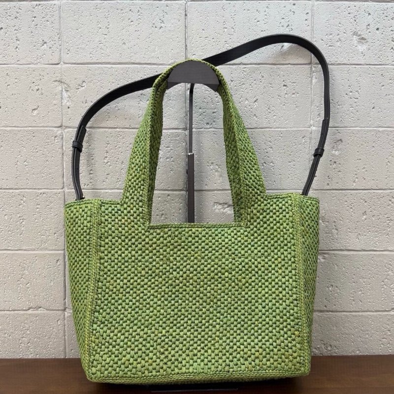 ️Loewe 綠色中號草編Font tote 28x14x25cm 98新配件塵袋-6