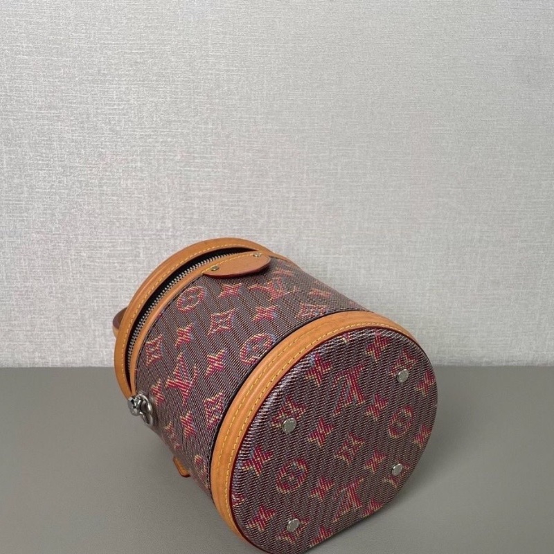 LV Cannes絕版限量幻影 馬賽克發財桶 15×17cm 9新 配件鑰匙鎖肩帶 塵袋-5