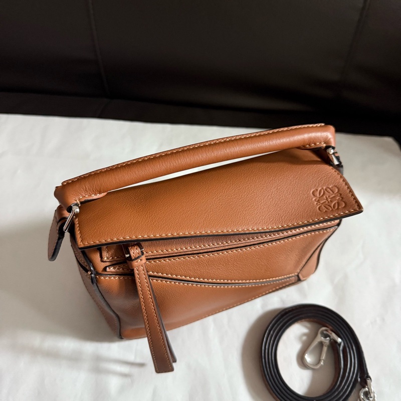 Loewe羅意威 99 新 焦糖色puzzle迷你mini幾何包手提單肩斜挎包 22 年-3