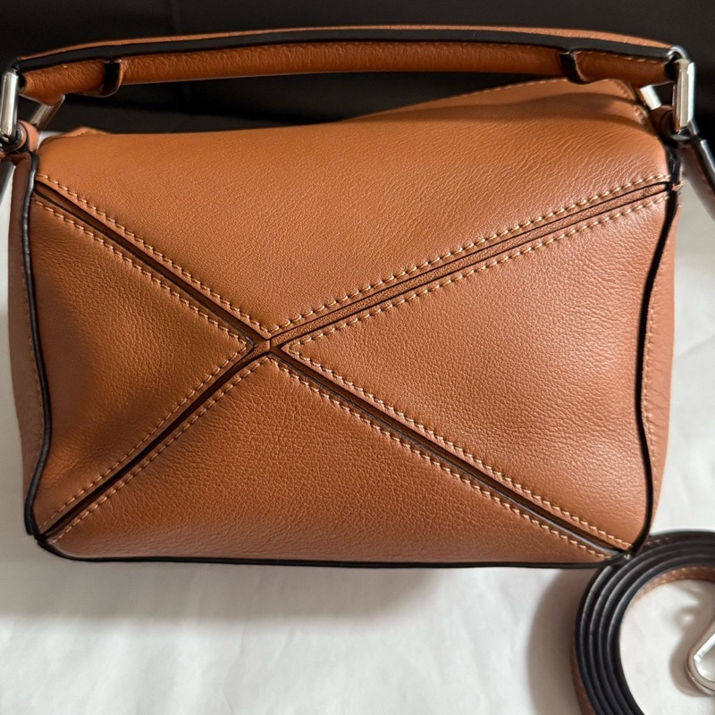Loewe羅意威 99 新 焦糖色puzzle迷你mini幾何包手提單肩斜挎包 22 年-9