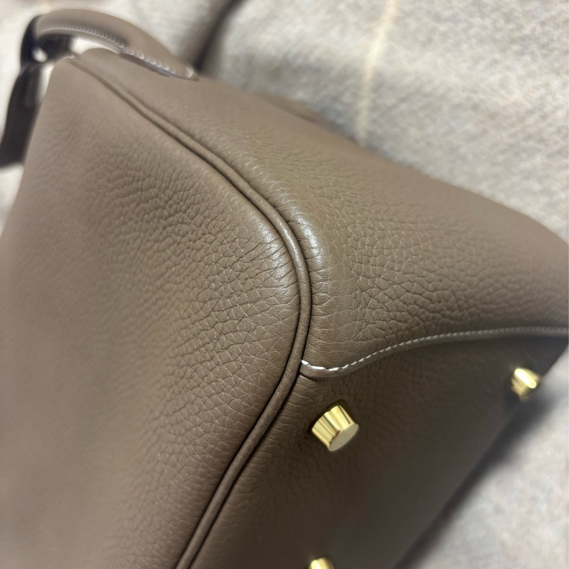 ［二手正貨］Hermes Lindy 26 大象灰金扣-14