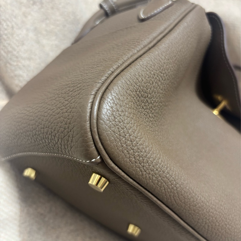 ［二手正貨］Hermes Lindy 26 大象灰金扣-15