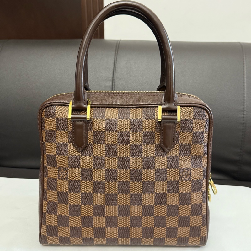 Louis Vuitton路易威登棕色棋盤格手提包tote公文包  🈚附件-1