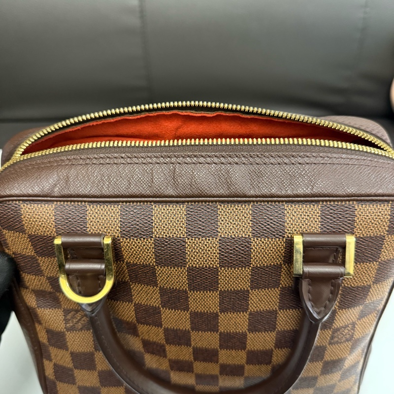 Louis Vuitton路易威登棕色棋盤格手提包tote公文包  🈚附件-8