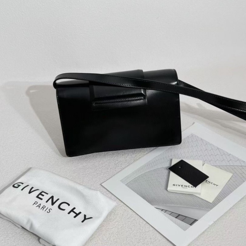 Givenchy Infinity Flag Box皮 黑銀肩背包25*16cm  95新 配件塵袋-2