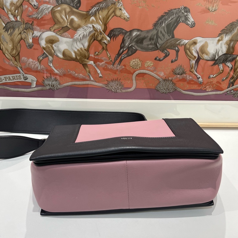 賽琳/Celine  prame 粉拼黑 95新 牛皮 25 x10.5 x15 🈚附件-4