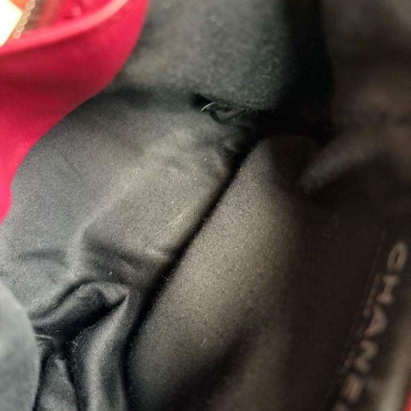 Chanel mini青蛙後背包 葡萄紫銀扣 牛皮 17*20*8 9新 配件塵袋-6