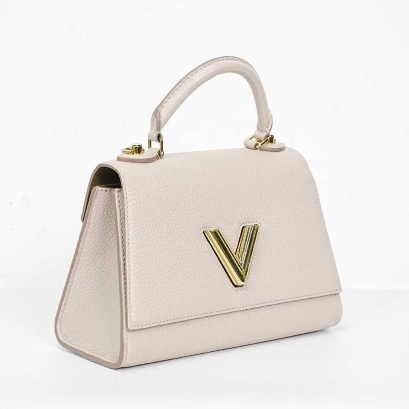 LV TWIST ONE HANDLE 小號 奶茶色斜背包25*17*11cm 95新 配件塵袋 肩帶 鏡子-8