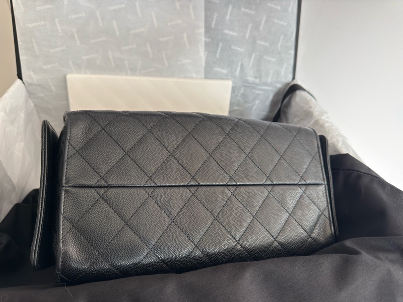 極新CHANEL黑色荔枝皮金鏈25 Bag小號AS5293-4