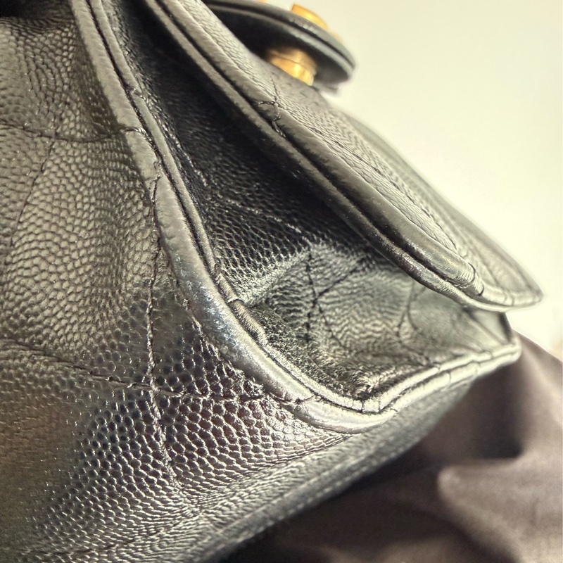 極新CHANEL黑色荔枝皮金鏈25 Bag小號AS5293-10