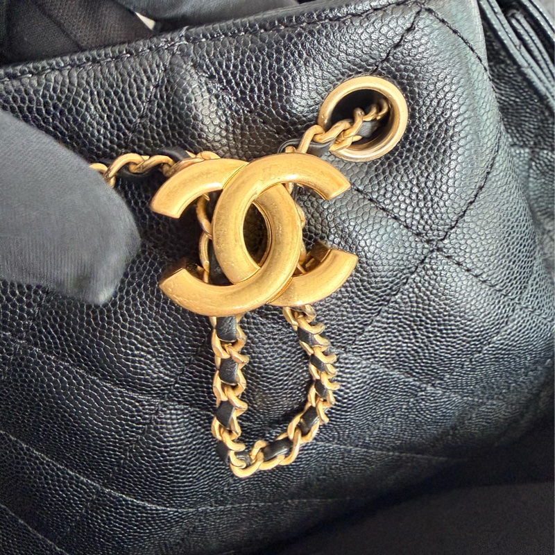極新CHANEL黑色荔枝皮金鏈25 Bag小號AS5293-13