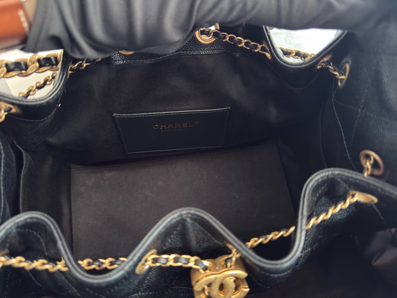 極新CHANEL黑色荔枝皮金鏈25 Bag小號AS5293-17