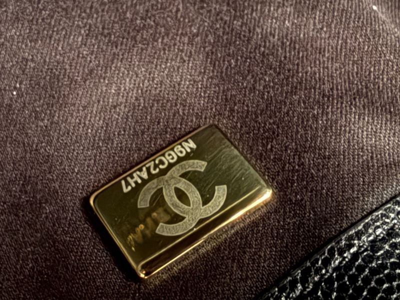 極新CHANEL黑色荔枝皮金鏈25 Bag小號AS5293-18