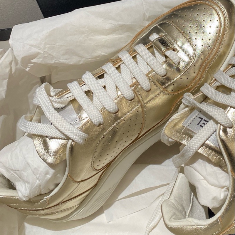 Chanel 24C香檳金色金角大王 空軍一號板鞋 38碼 附件：盒子-4