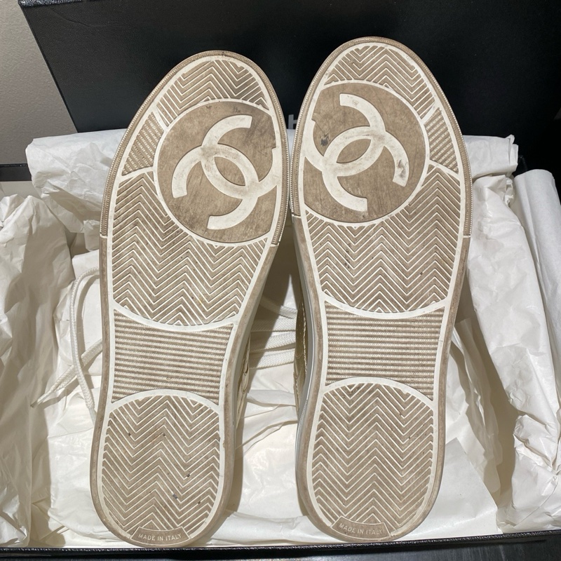 Chanel 24C香檳金色金角大王 空軍一號板鞋 38碼 附件：盒子-5